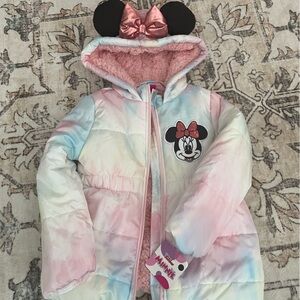 Disney Minnie Mouse Multicolor Puffer Coat